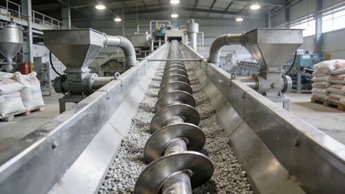 Υπόθεση εφαρμογής των μεταγωγών βίδες από ανοξείδωτο χάλυβα στο χειρισμό λιπασμάτων