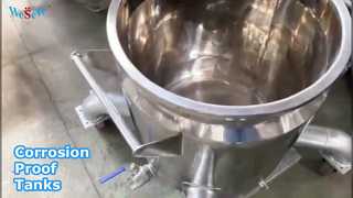 Δοχεία προσαρμοσμένης αντίδρασης Δεξαμενές αποθήκευσης υψηλής ποιότητας 500 λίτρων SS304/SS316L Δεξαμενές αποθήκευσης από ανοξείδωτο χάλυβα/C