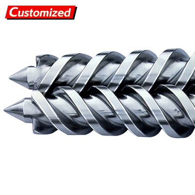 Καλή τιμή. Custom Co-Rotating Κωνικό Twin Screw Barrel για PVC Πύλη Προφίλ Wpc Κωνικό Twin Bimetallic Screw Barrel σε απευθείας σύνδεση